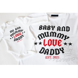 Camiseta y Body "Love Daddy"